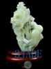 Natural Hetian Nephrite Jade Phoenix Flower Carving / Sculpture w/ certificate J026166