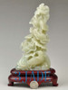 Natural Hetian Nephrite Jade Bird Flower Carving / Sculpture /Art w/ certificate J026162