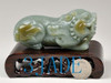 Natural Hetian Nephrite Jade Carving: Divine Animal Pixiu Statue Sculpture