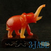 Hand Carved Red Agate / Carnelian Elephant 