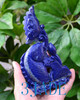 Natural Lapis Lazuli Gemstone Koi Fish Statue Hand Carved Feng Shui Sculpture