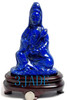 Natural Lapis Lazuli Kwan Yin / Guanyin Statue Carving Sculpture Buddhist Art