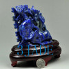 Lapis Lazuli Lotus Koi Fish Statue