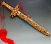 23" Peach Wood Demon Exorcism Chinese Dragon Sword Taoist Buddhist Tool