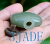 Hand Carved Natural Nephrite Jade Chinese Snuff Bottle w/ certificate