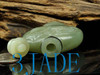 Carved Natural Hetian Nephrite Jade Lotus Koi Fish Snuff Bottle -N009130