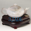 6 1/4" Natural Agate Carving / Sculpture: Teapot / Tea Pot Statue