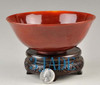 5 3/4" Hand Carved Carnelian / Red Agate Bowl -N013192