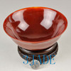 5 3/4" Hand Carved Carnelian / Red Agate Bowl -N013192