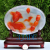 Agate Lotus Fish Plate