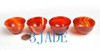 4PCS  Hand Carved Carnelian / Red Agate Cups / Bowls