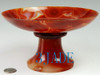 7 1/2" Carnelian / Red Agate Carving / Sculpture: Footed Fruit Tray / Plate/Bowl