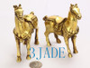 2 Vintage Style Brass Horse Statues