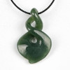 jade double twist pendant, Double Twist Necklace, Double Twist Pendant, Nephrite Jade Twist, Maori Art 