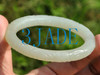 carved flower oval hetian jade bangle