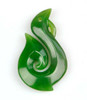 green jade fish hook pendant
