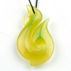 Maori Yellow Fish Hook Hei Pendant