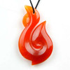 Red Agate Fish Hook Hei Pendant
