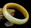 59mm Natural Hetian Nephrite Jade Bangle Bracelet w/ Certificate -C004290