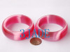 57.5mm Pink Synthetic Opal / Cat Eye Chunky Bangle Bracelet