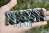 Natural Nephrite Jade Triple Twist Pendant Greenstone Necklace Maori Carving -G012384