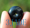 black nephrite jade donut bead