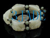 Natural Hetian Nephrite Jade Carved Bat Beads Bracelet