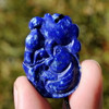 Lapis Lazuli Lotus Koi Fish Pendant
