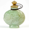 Hand Carved Hetian Nephrite Jade  Lotus Fish Snuff Bottle , w/ certificate -N009175