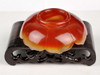 Carnelian / Red Agate Vessel Ashtray Inkstone Bowl Carving -N016072