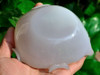 Hand Carved Natural Chalcedony Vessel Ashtray Inkstone White Agate Carving -N016073