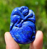 Lapis Lazuli Monkey Peach Pendant