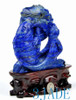 Lapis Lazuli Lotus Koi Fish Carving