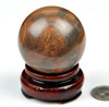 Striped Red Marble Crystal Sphere