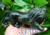 Natural Green Nephrite Jade Lion Statue Sculpture Wild Animal Carving w/certificate -J026279