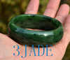 60mm Natural Green Nephrite Jade Bangle Bracelet -C004314