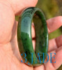 60mm Natural Green Nephrite Jade Bangle Bracelet -C004315