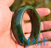 61mm Natural Green Nephrite Jade Bangle Bracelet -C004316