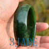 60mm Natural Green Nephrite Jade Bangle Bracelet -C004318