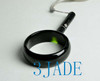 64mm * 24mm Black Nephrite Jade Wide Bangle Chunky Bracelet w/ Certificate -C001001