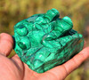 Malachite Stone Frog Carving