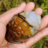 Hand Carved Natural Carnelian / Chalcedony / Agate Pixiu Carving / Paperweight -J028112