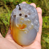Hand Carved Natural Carnelian / Chalcedony / Agate / Pixiu Paperweight -J028113