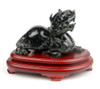 Single Dushan Jade Pixiu statue left leg forward