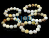 17mm Natural Petrified Wood Fossil/Gemstone Beads Bracelets wholesale