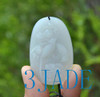 Natural Hetian Nephrite Jade Bird Flower Charm Pendant w/ certificate -G020633