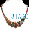 multi-color agate beads necklace