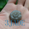 Natural Smoky Gray Nephrite Jade Carved Flower Pendant Charm Carving -G025090