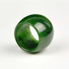 wide green nephrite jade ring