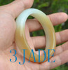 58mm Natural Hetian Nephrite Jade Bangle Bracelet w/ Certificate -C004326